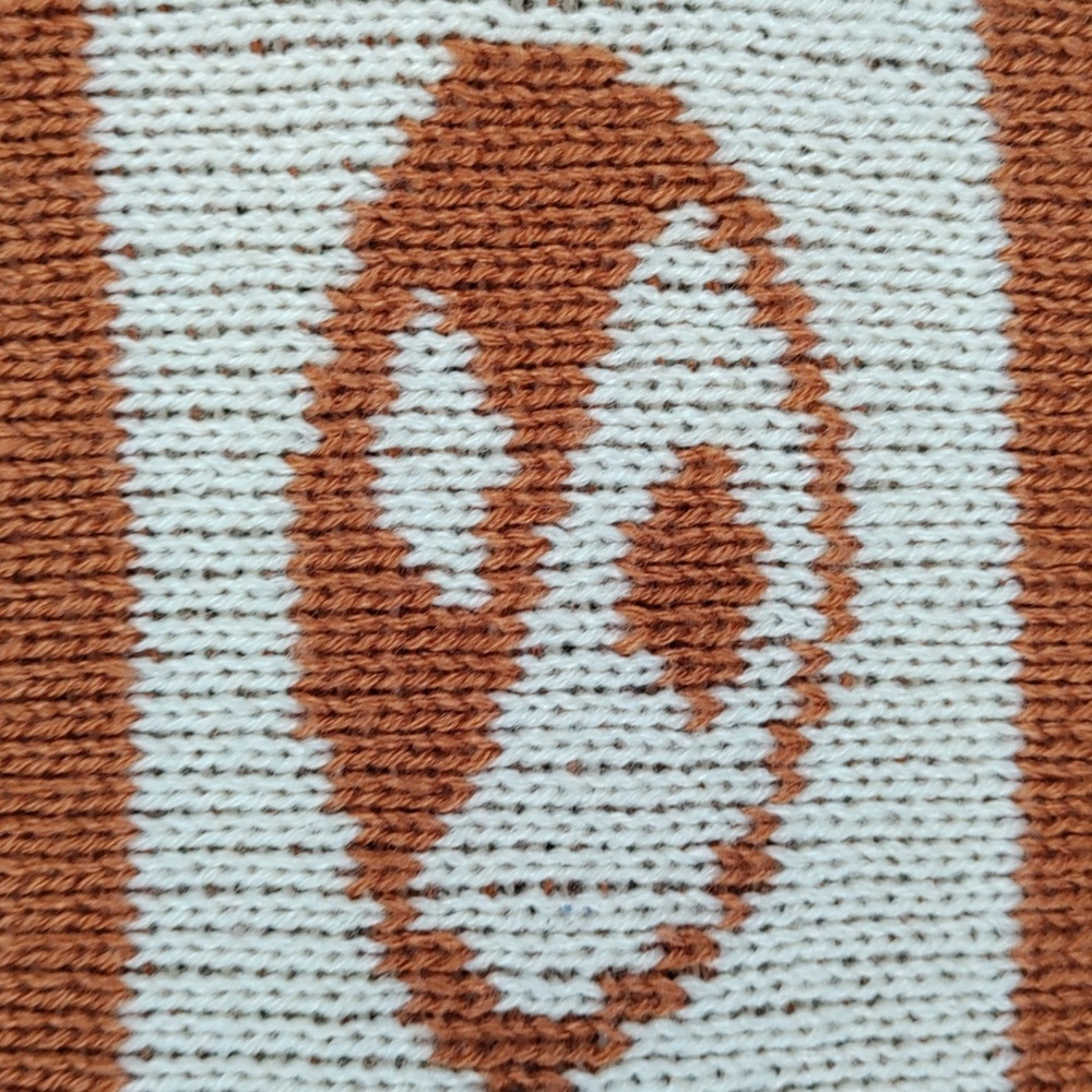 05112 Earthbound cream & rust block print ying & yang cardigan M - Picture 9 of 11